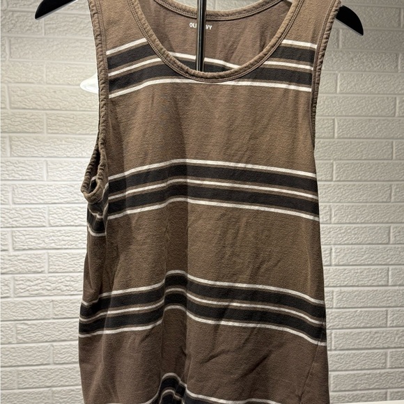 Old Navy Tops - Old Navy Brown and White Tank Top
